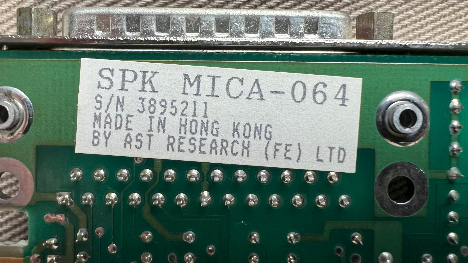 AST SixPakPlus Multifunction-P/N 201177- Real Time Clock & 384K Memory Expansion