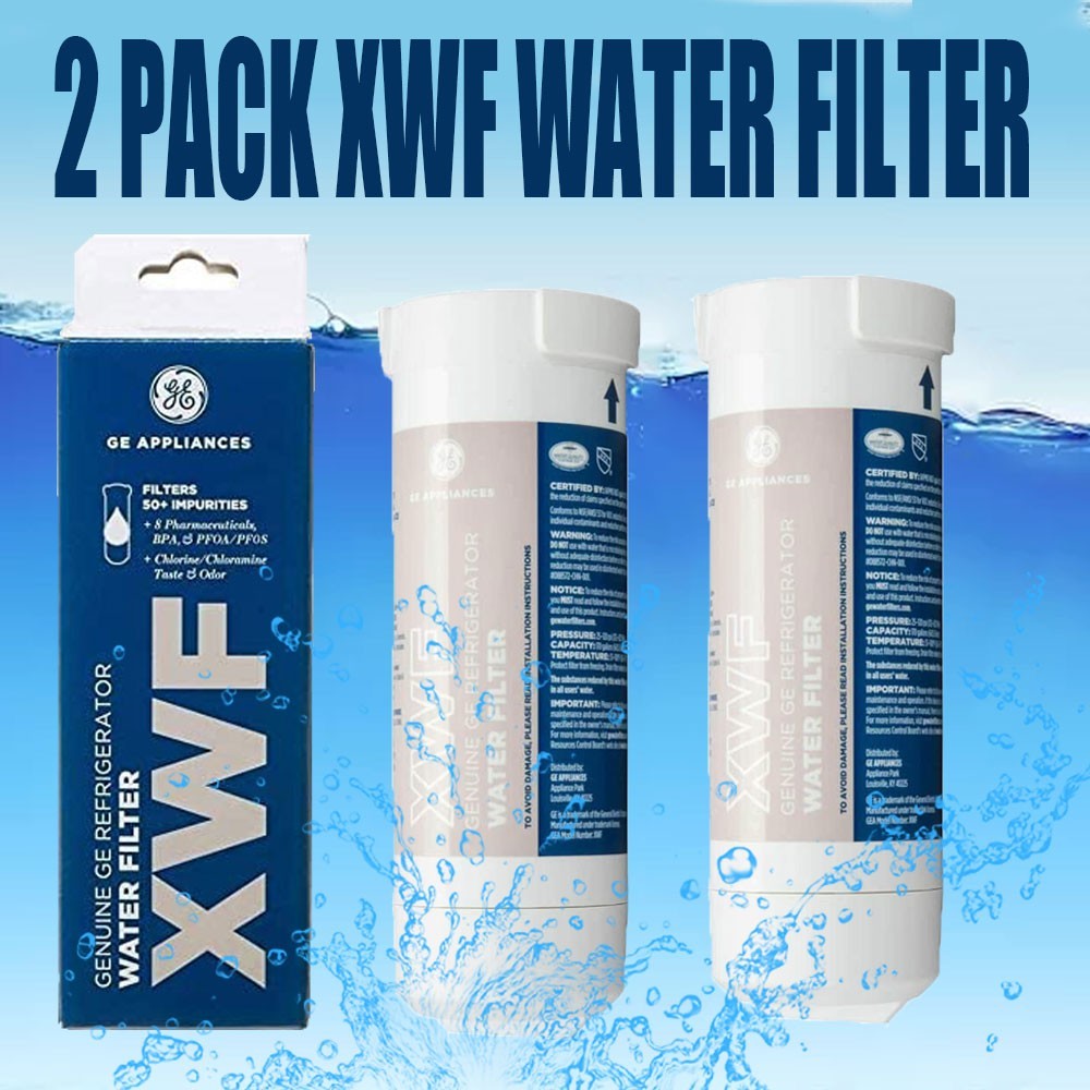 (2 Pack) Fit For GE XWF Refrigerator Water Filter Fits GE XWF (Not fit XWFE)