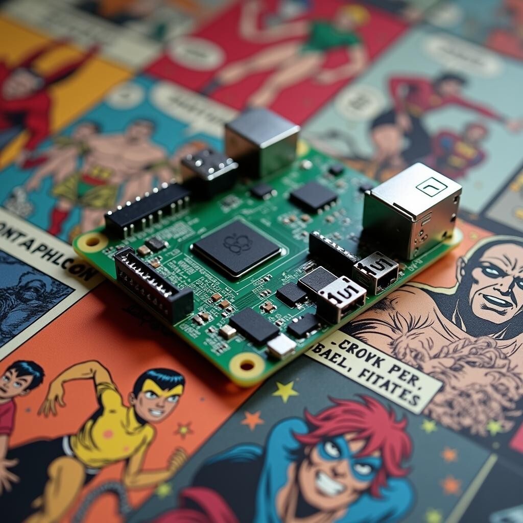 Comic Books Micro-SD 1 TB for Raspberry Pi 4 [4/8 GB] - With Built-in Web Reader