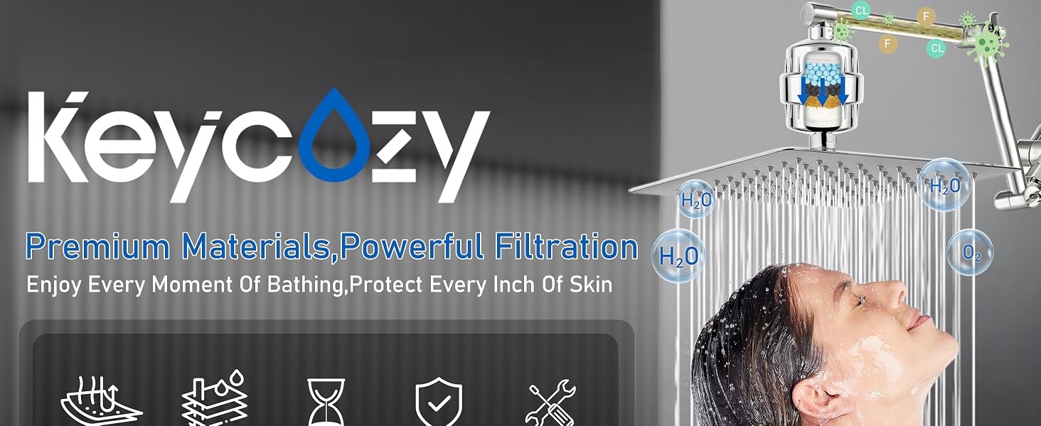 High Output Revitalizing Shower Filter, Shower Filter for Hard Water Remove