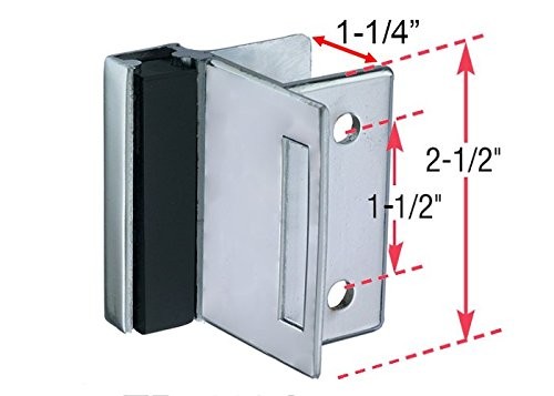 Harris Hardware Strike Keeper Die Cast Chrome Plated Square Edge