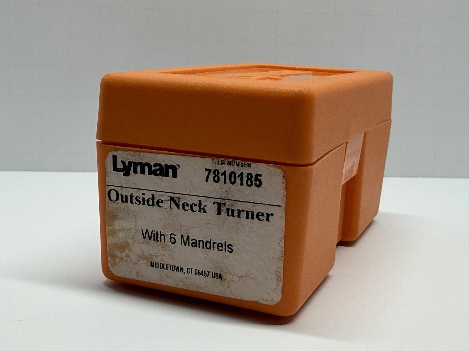 Lyman 7810185 Outside Neck Turner w/ 6 Mandrels + Cutter Pack Reloading Tool NOS