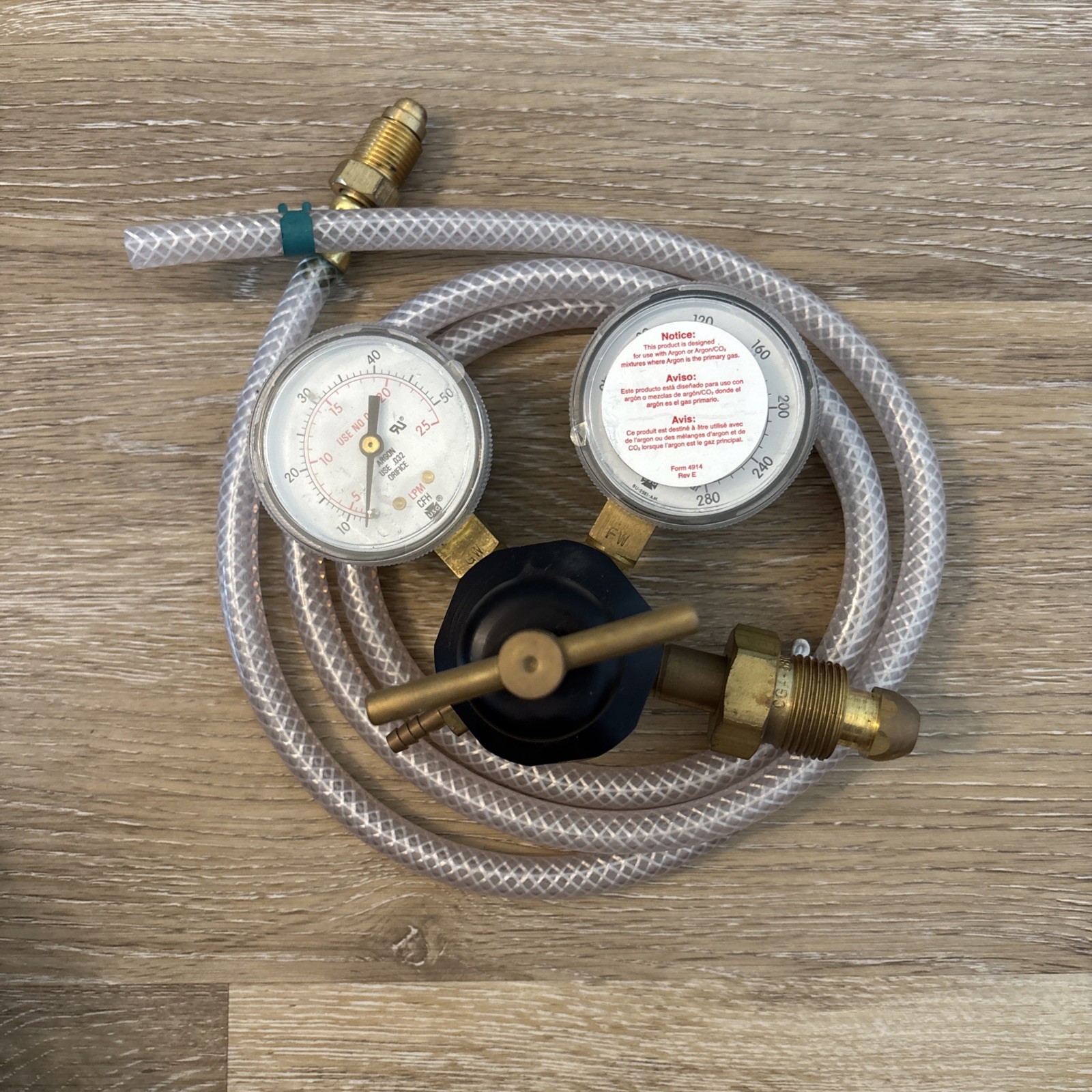 Miller 16504 Argon Regulator Gauge & Hose For MIG TIG Welding Smith