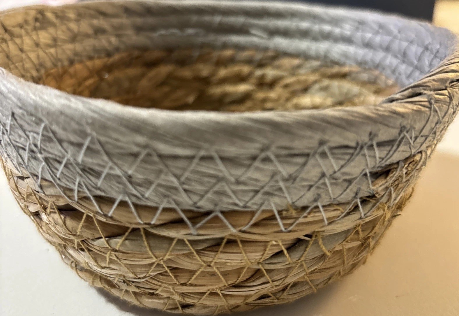 Woven Basket Small Wicker Dish Round 5.5” X 2.5”