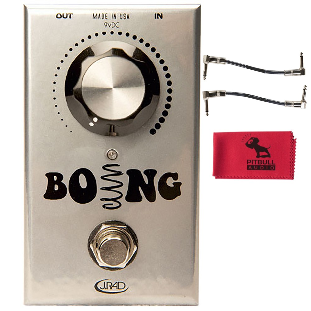 J. Rockett Audio Designs Boing Spring Reverb Guitar Pedal w/ Patch Cables, Cloth