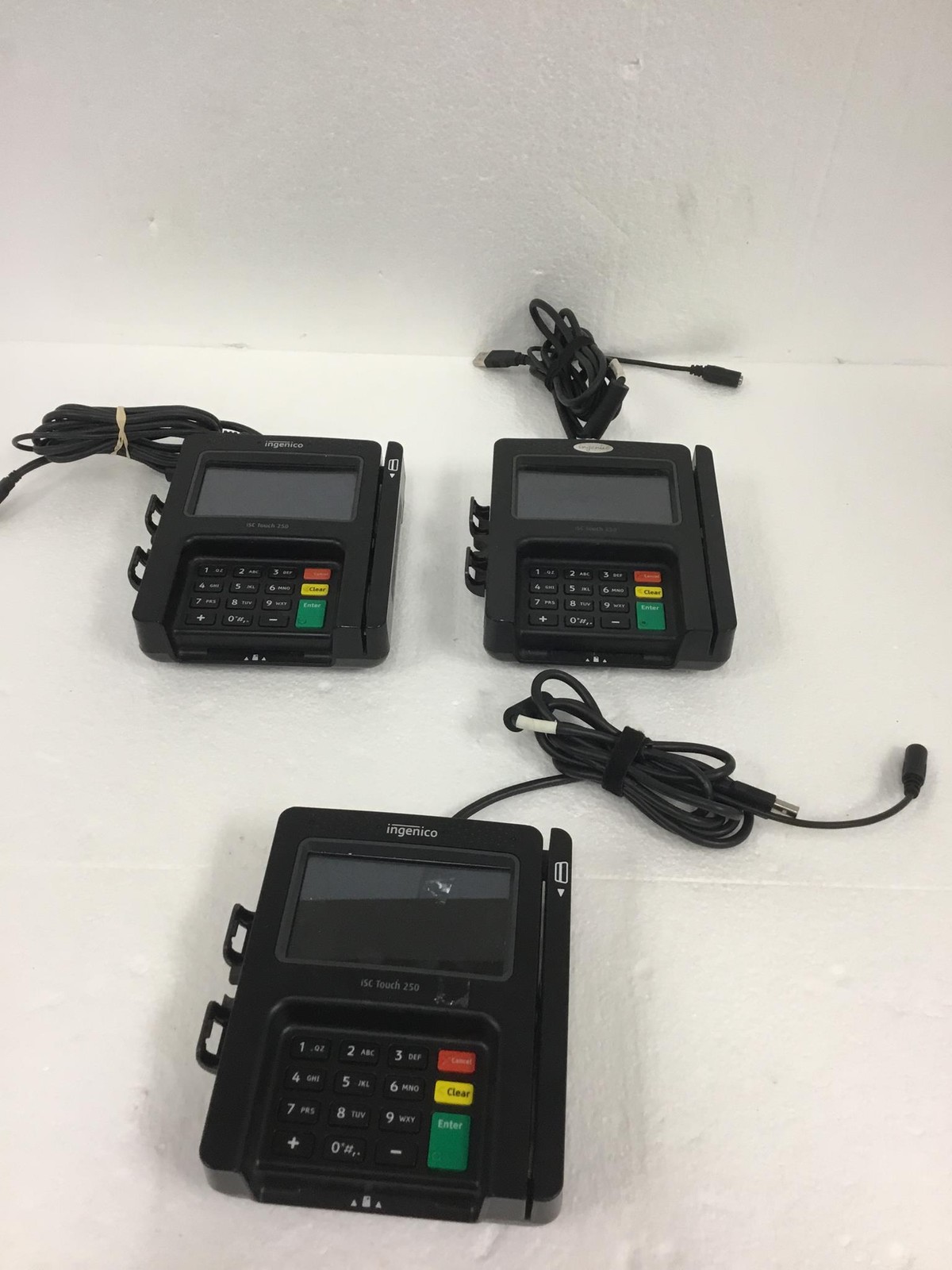 3x Ingenico ISC250-V4 - ISC Touch 250 Payment Terminal Credit Card Machine