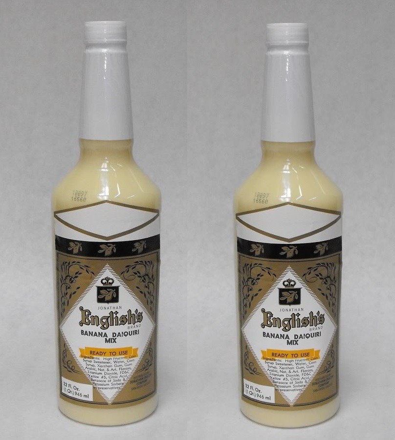 (2x) Jonathan English BANANA DAIQUIRI MIX 32oz. Tiki Lua Au FREE USA SHIPPING