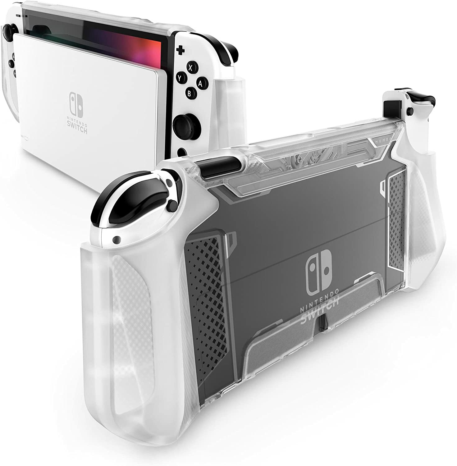 Mumba Dockable Case For Nintendo Switch OLED 2021 Grip Case Ergonomics Cover