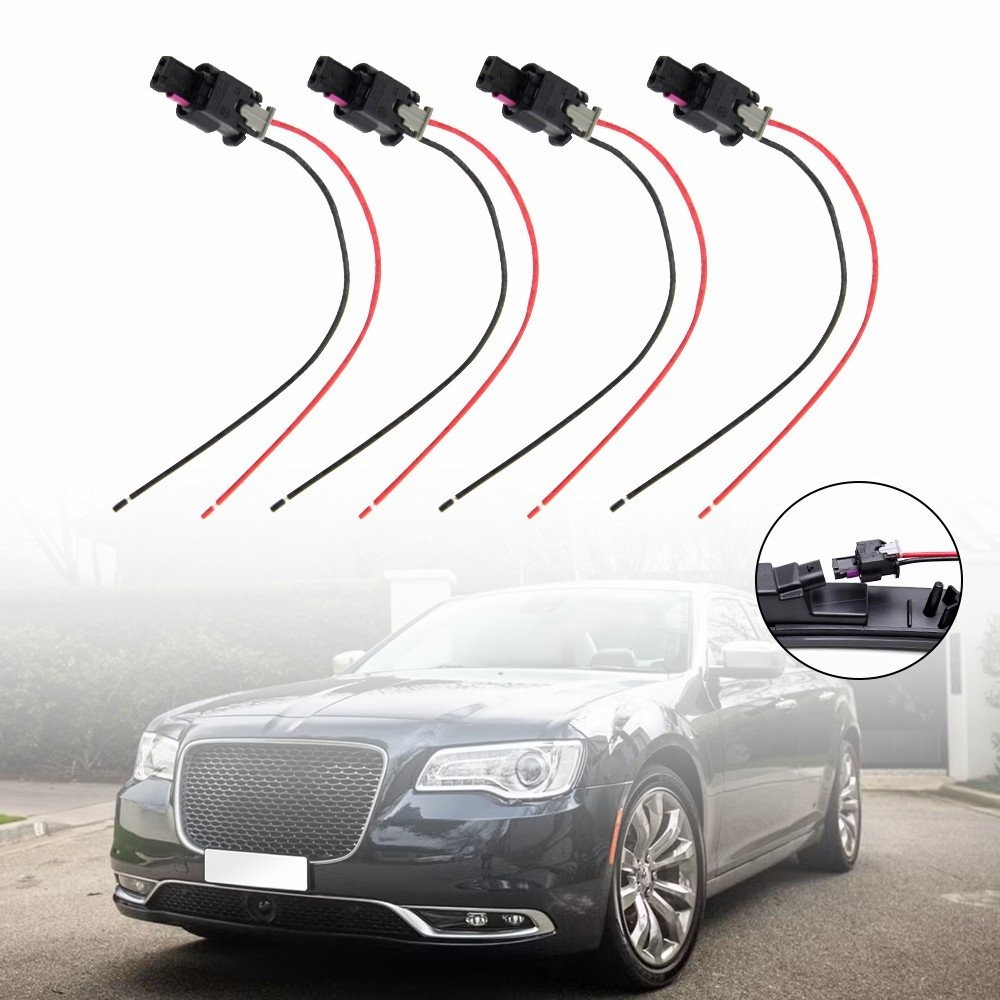 For 2015-24 Dodge Charger 4PCS Side Marker Light Wire Harness Connector Plug Set