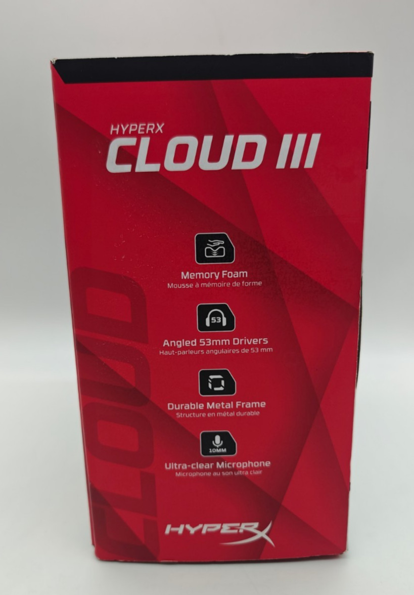 HyperX Cloud III Wired Gaming Headset 53mm Drivers DTS USB-C 3.5mm Black/Red