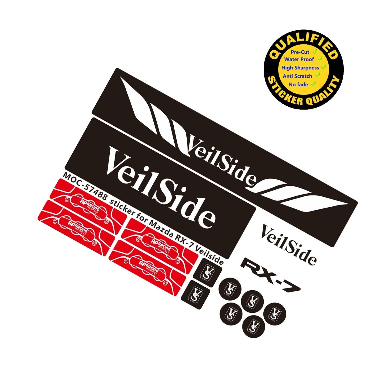 Custom sticker for MOC-57488 Cada C61502 RX7, Precut sticker only
