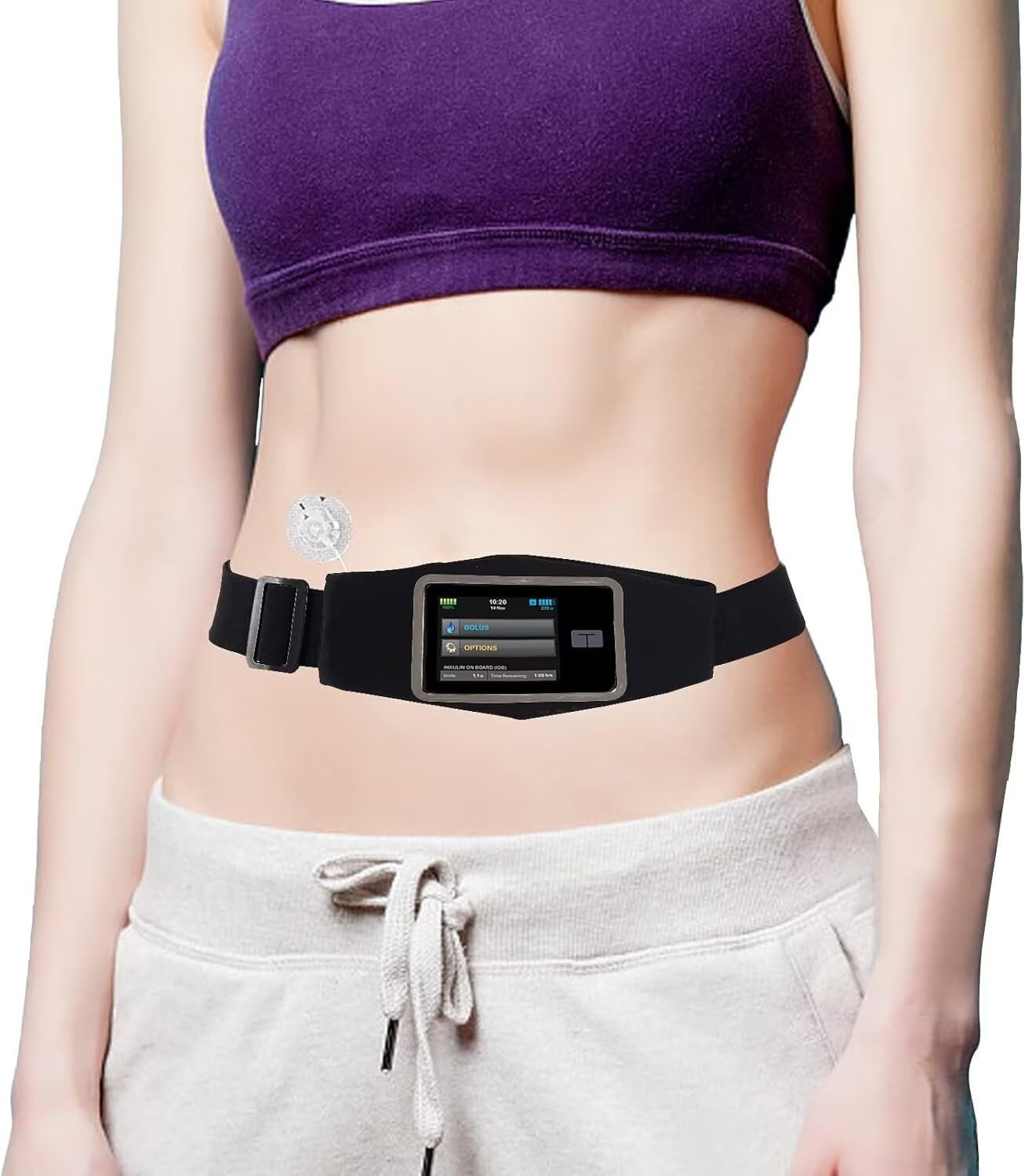 Insulin Pump Belt, No-Bounce Insulin Pump Holder Compatible with Tandem t:Sli...