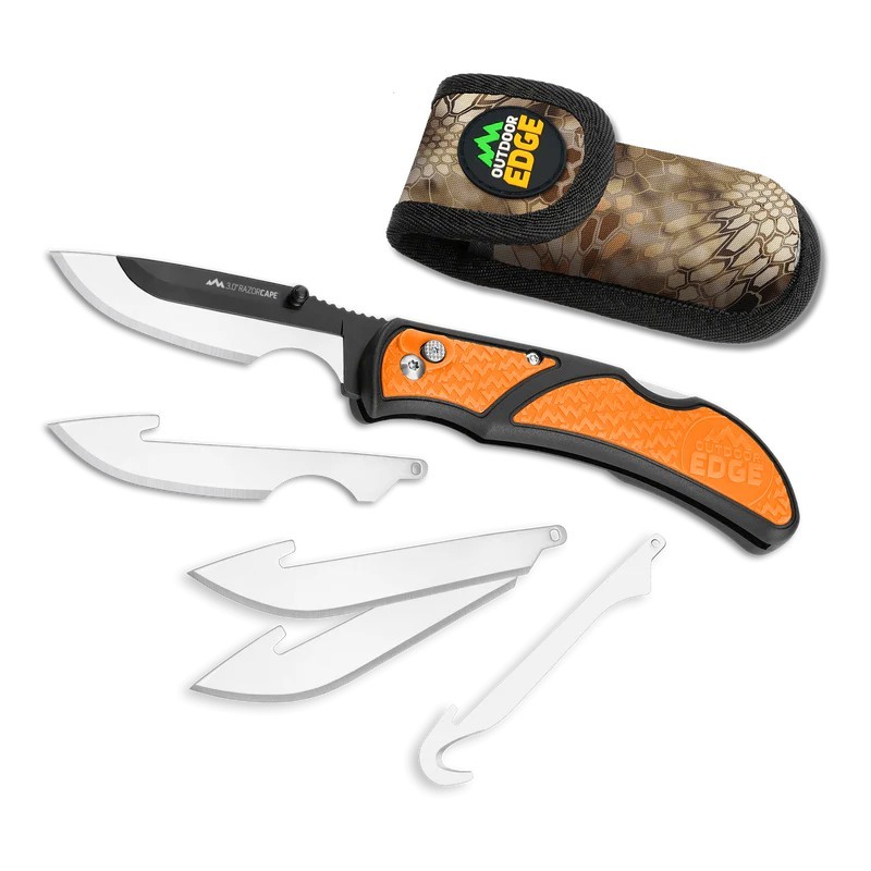 Outdoor Edge RCB30-10C RazorCape™ Replaceable Blade Caping Knife 420J2 Plain
