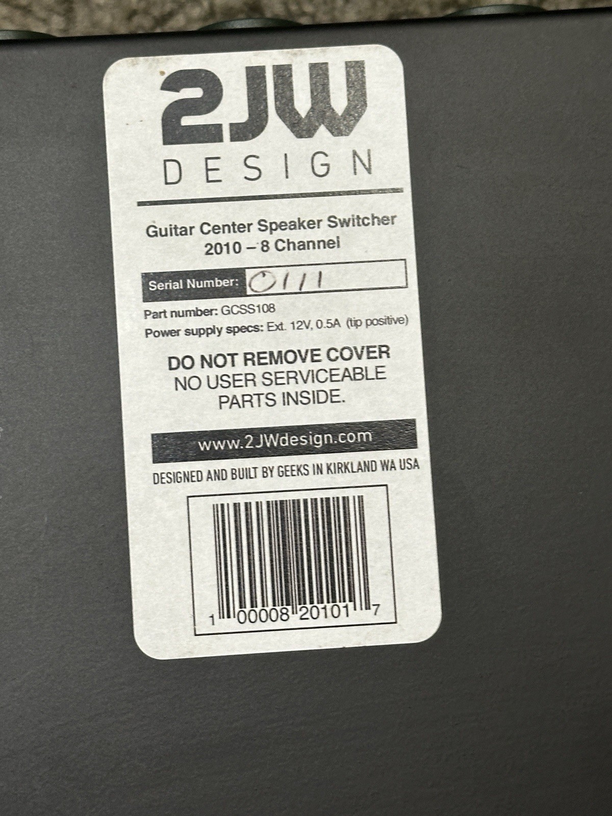 Speaker Switcher Selector 8 Channel 2JW Design