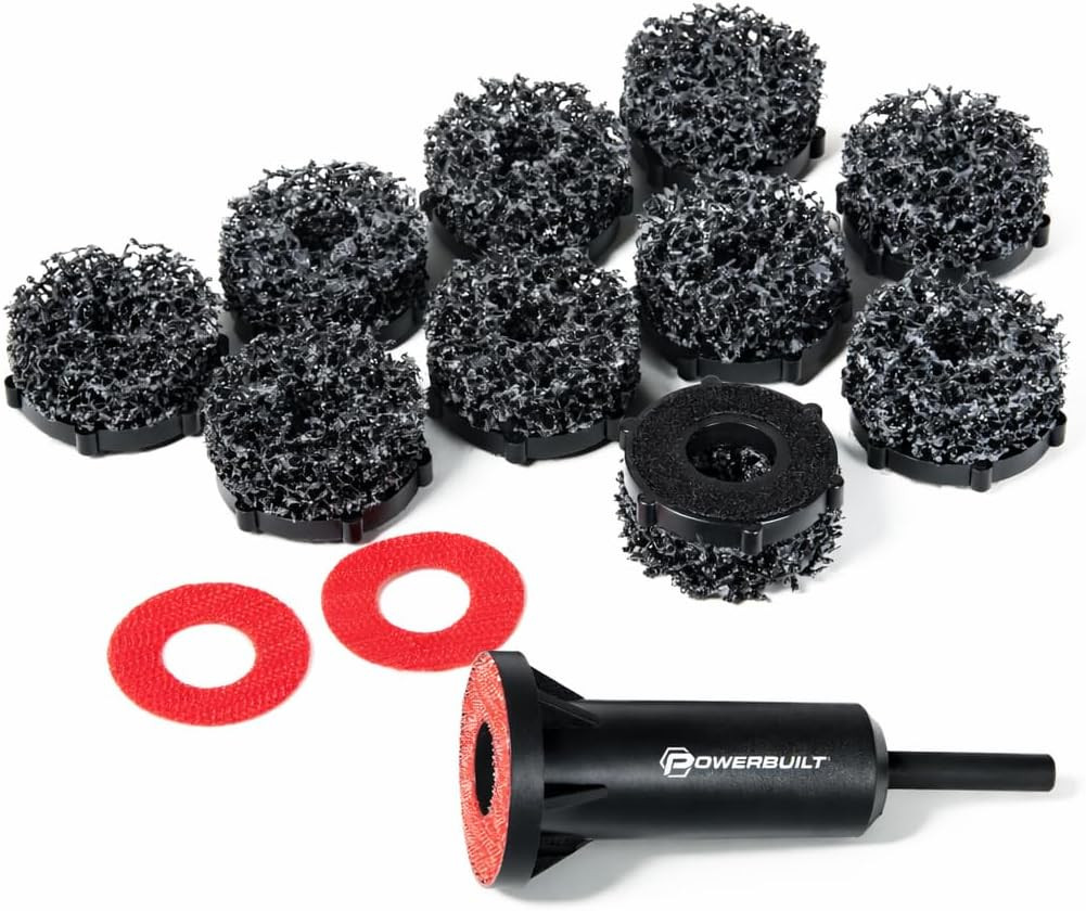 Powerbuilt Brake Rotor Resurfacing Kit, Cleaning, Polishing, Remove Rust and Gri