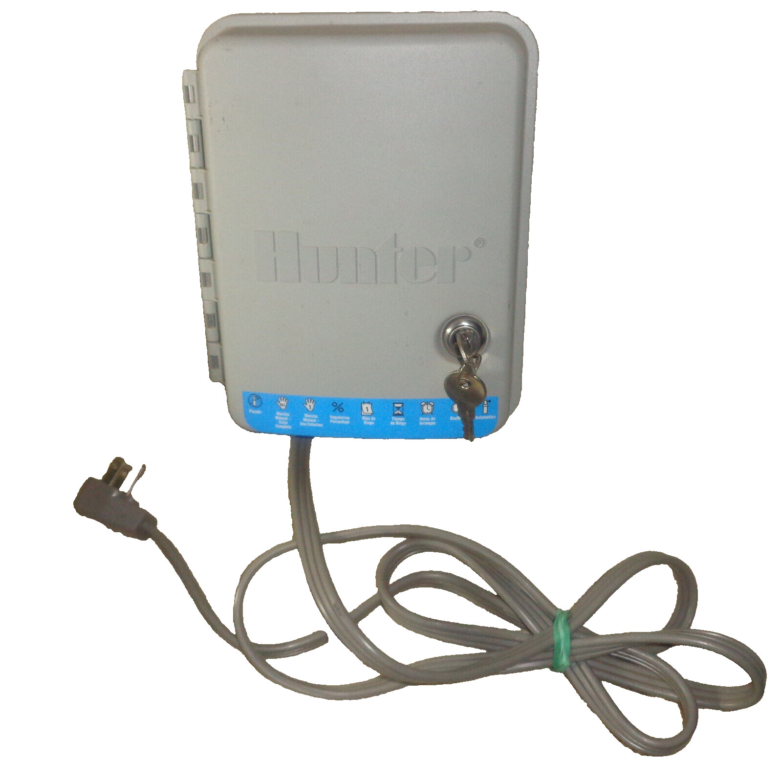 Hunter EC-400 4 Station Irrigation Controller Timer In Lock Box With Keys Works