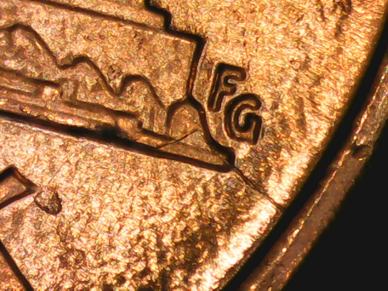 1990 Penny Die Crack Reverse