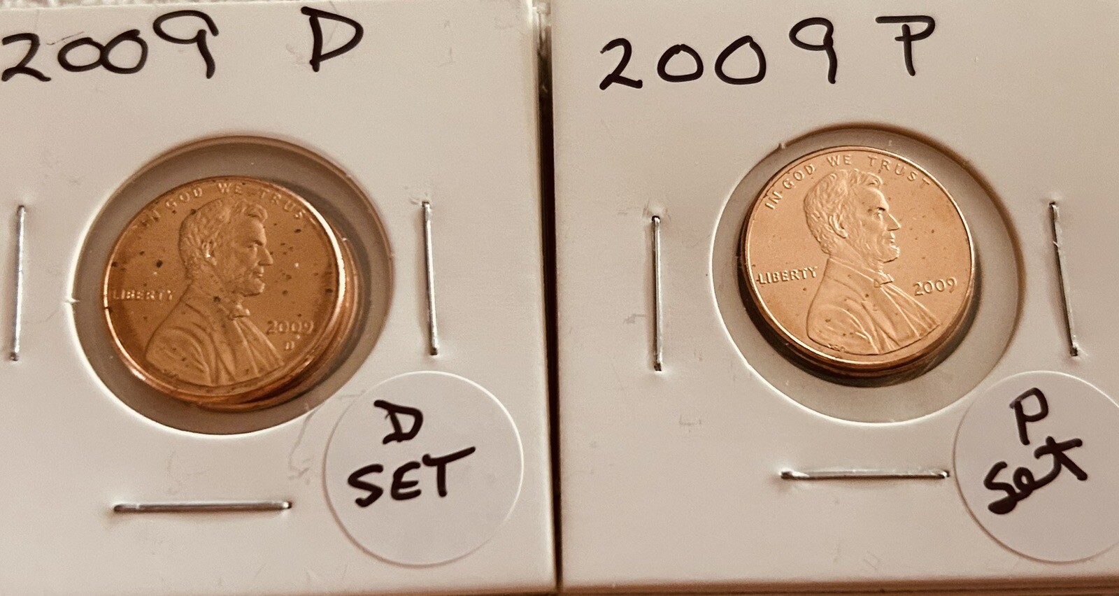 2009 P&D LINCOLNCENT SET OF 8  COINS ONLY $7.99 PS