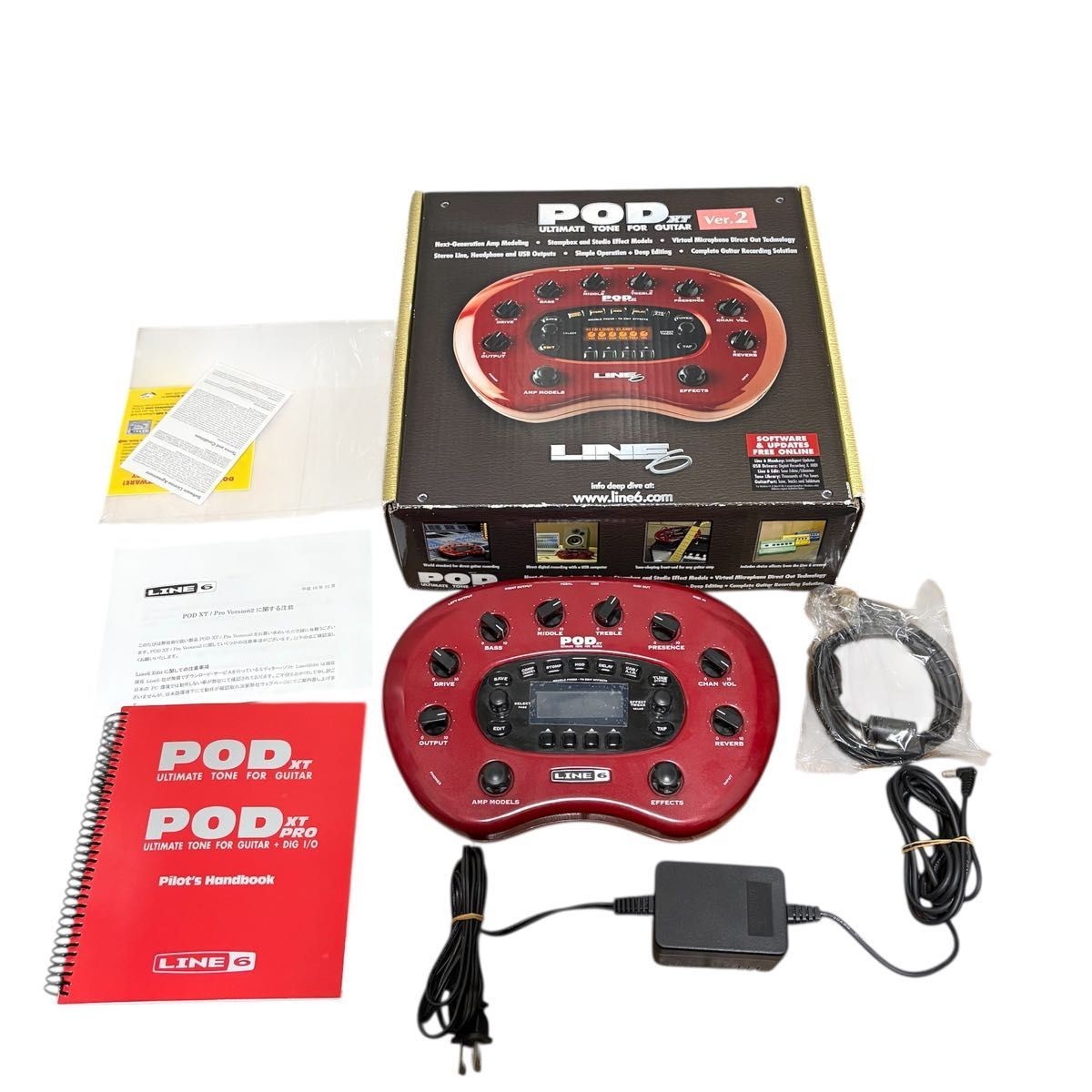 Line 6 POD XT Multi-Effects Guitar Processor Amp Modeler Ships from Japan