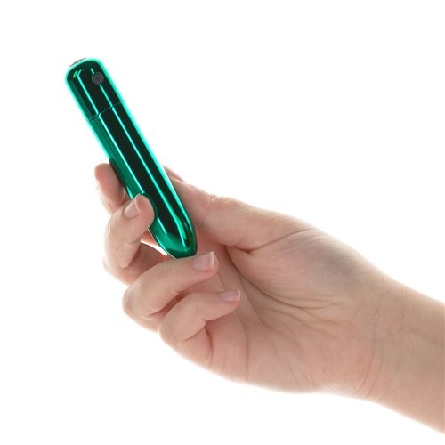 Green Metallic USB Rechargeable Power Bullet Clit Vibrator Women Female Sex Toy