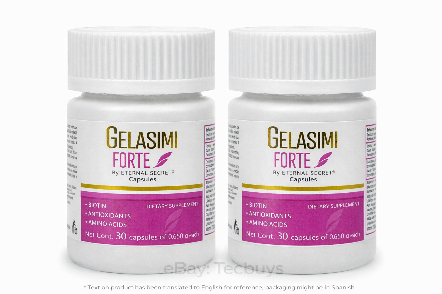 2x Gelasimi Forte Hair Skin Nails 30 Softgels Each 60 Capsules Fast USA Shipping