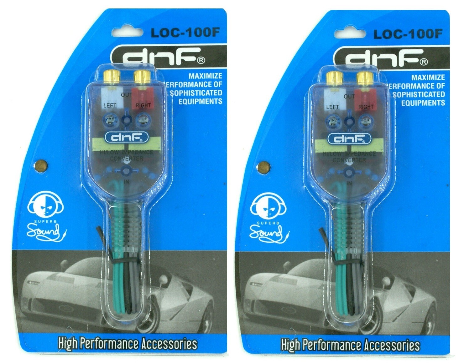 2 PCS  High to Low Adjustable Impedance Converter 2 Channel RCA High- Low Line