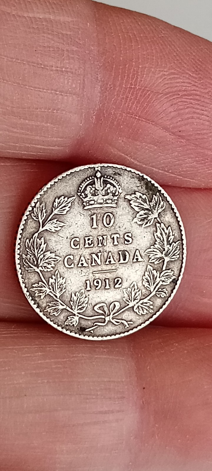 1912 Canada George V 10 Cents Coin – Silver