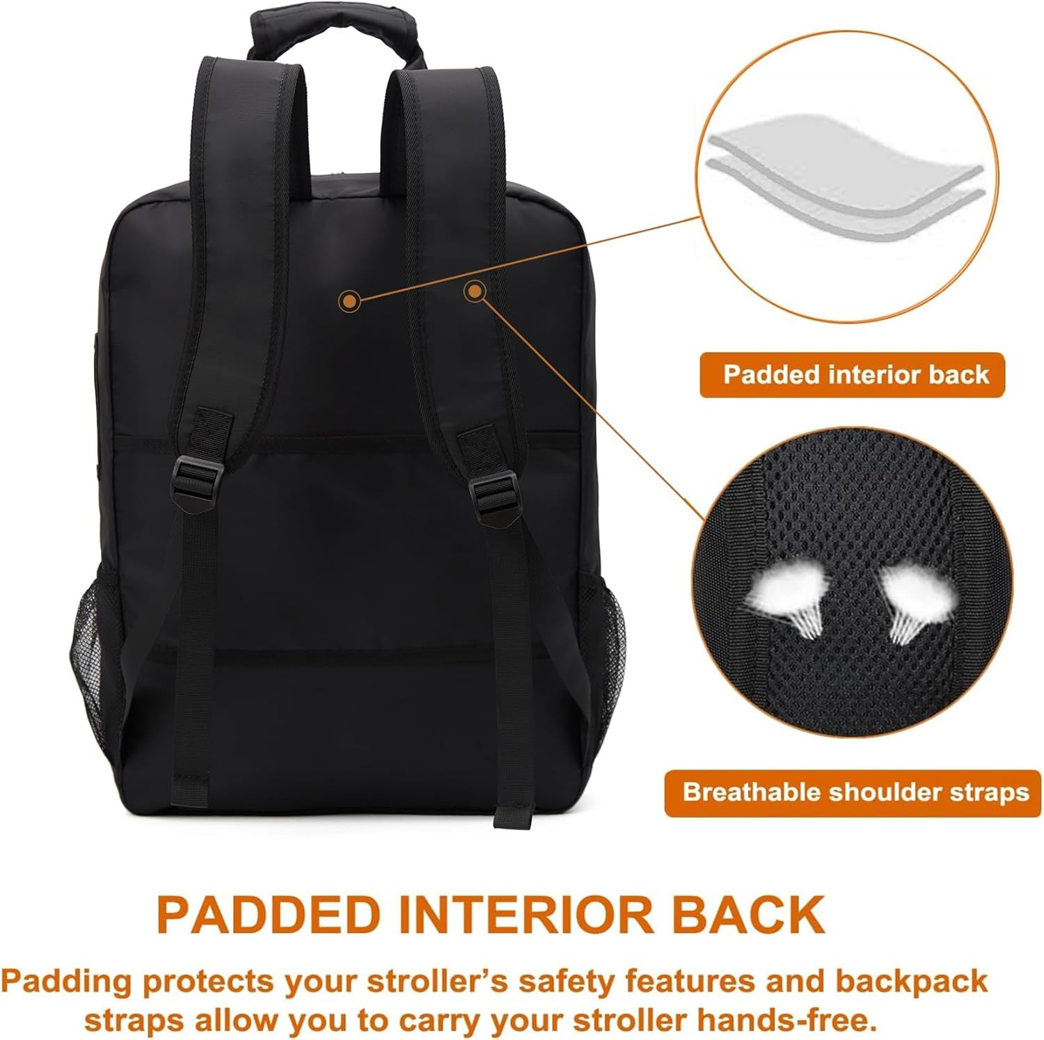 Stroller Travel Bag Compatible GB Pockit Air plus All Terrain Lightweight Black