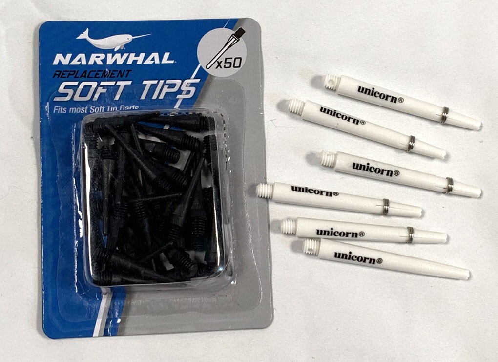 Unicorn Soft Tip Darts Flights Case Accessories Lot