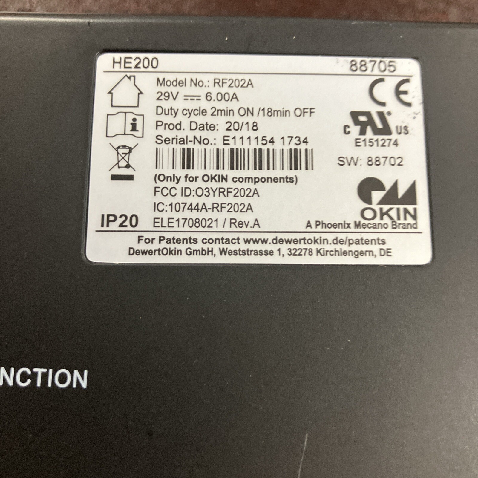 Pride Mobility Lift Chair Control Box Computer RF202A Multifunction