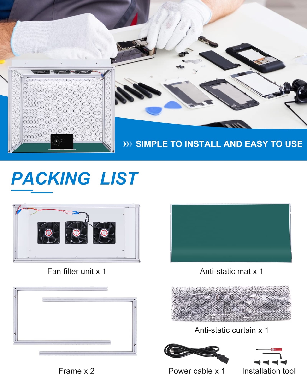 110V Vertical Air Flow Clean Bench Dust Free Workstation for Lab Workshop