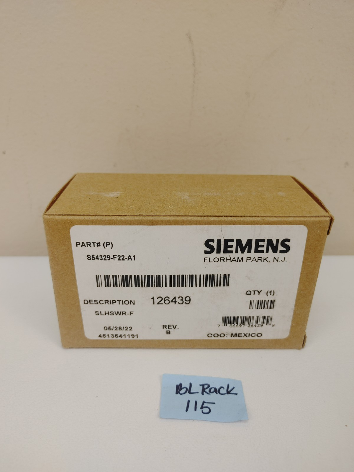 Siemens S54329-F22-A1 Red Horn Strobe Fire Alarm SLHSWR-F