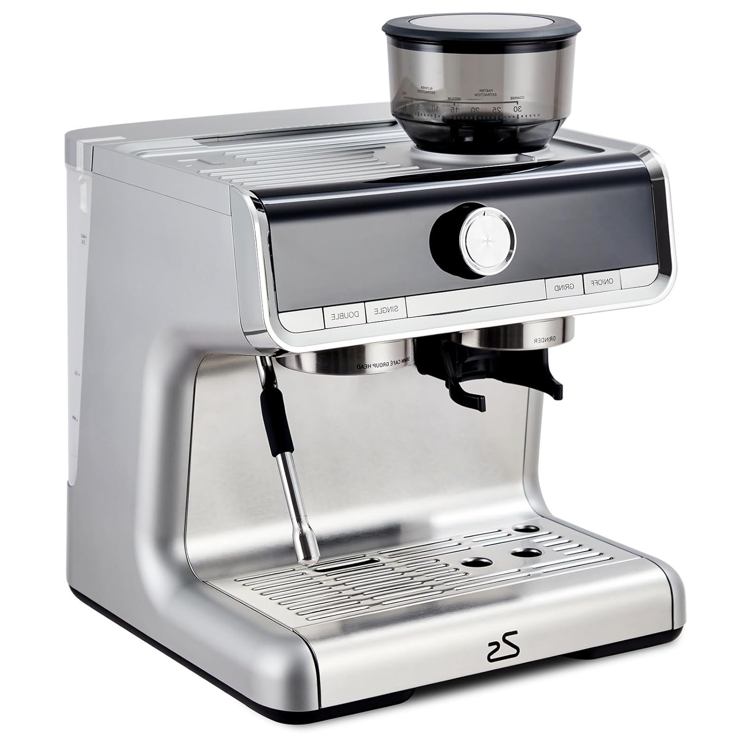 Semi-Automatic Espresso Maker Coffee Machine w Frother Grinder 20 Bar Pressure