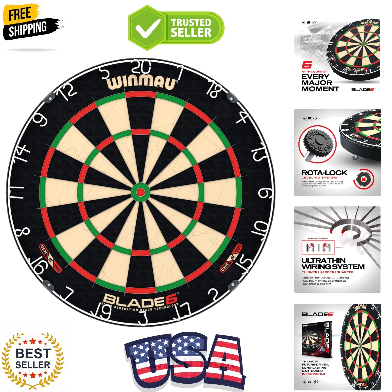 Blade X & Blade 6 Series Dartboards - Professional PDC Official Tournament Da...