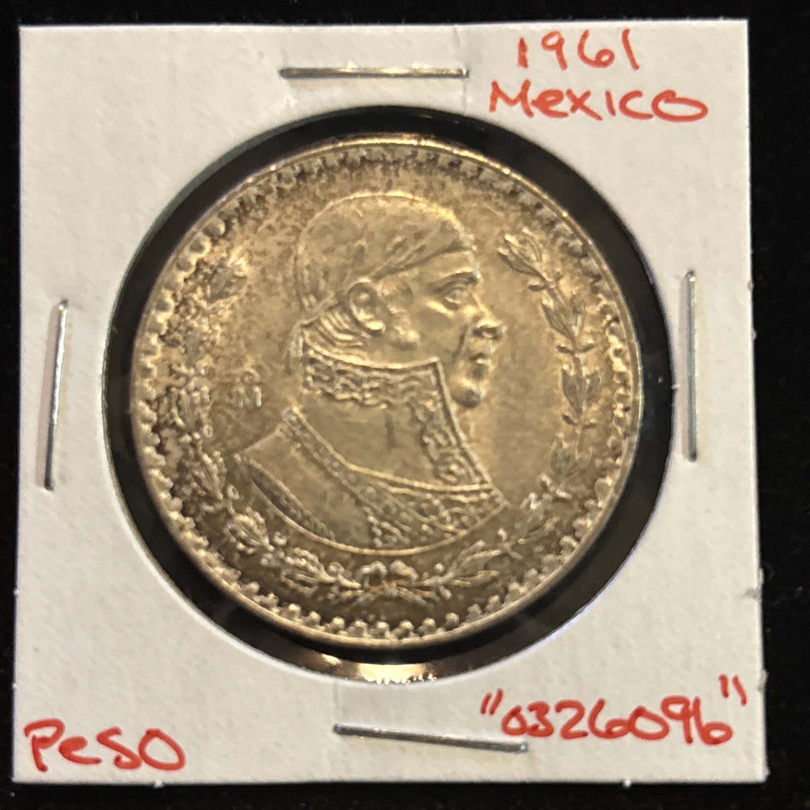 1961 Mexico Peso “0326096” Un peso 1 Peso