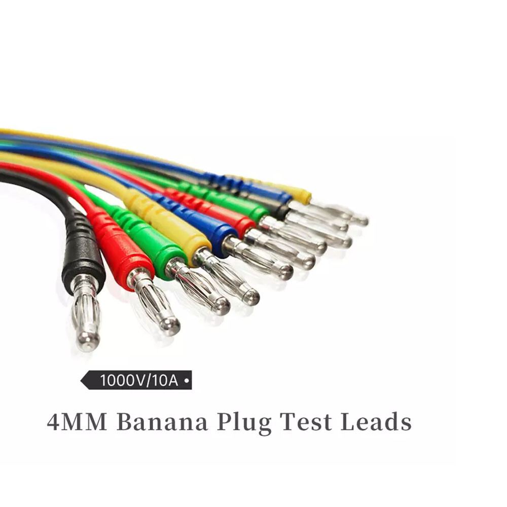 15x 4mm Banana To Banana Plug Test Leads Kit Wire Piercing Probes Alligator Clip