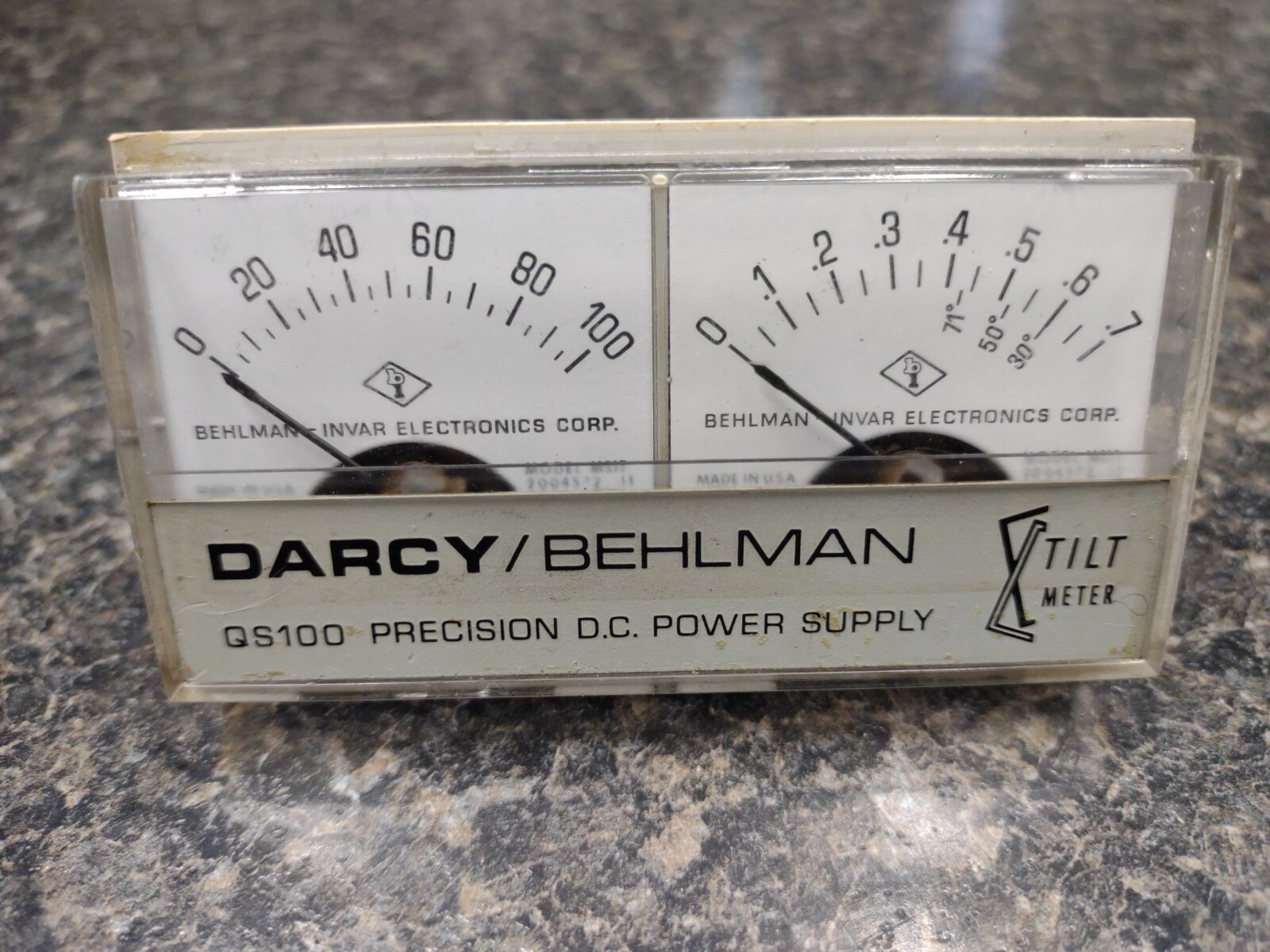 Darcy / Behlman DC Volt and Milliamp Meter TESTED QS100
