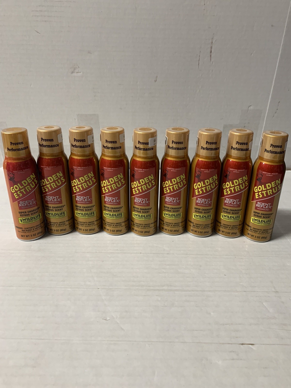 (x9)- Wildlife Research Golden Estrus Spray Can 3oz 403-Lot-FREE SHIPPING!!