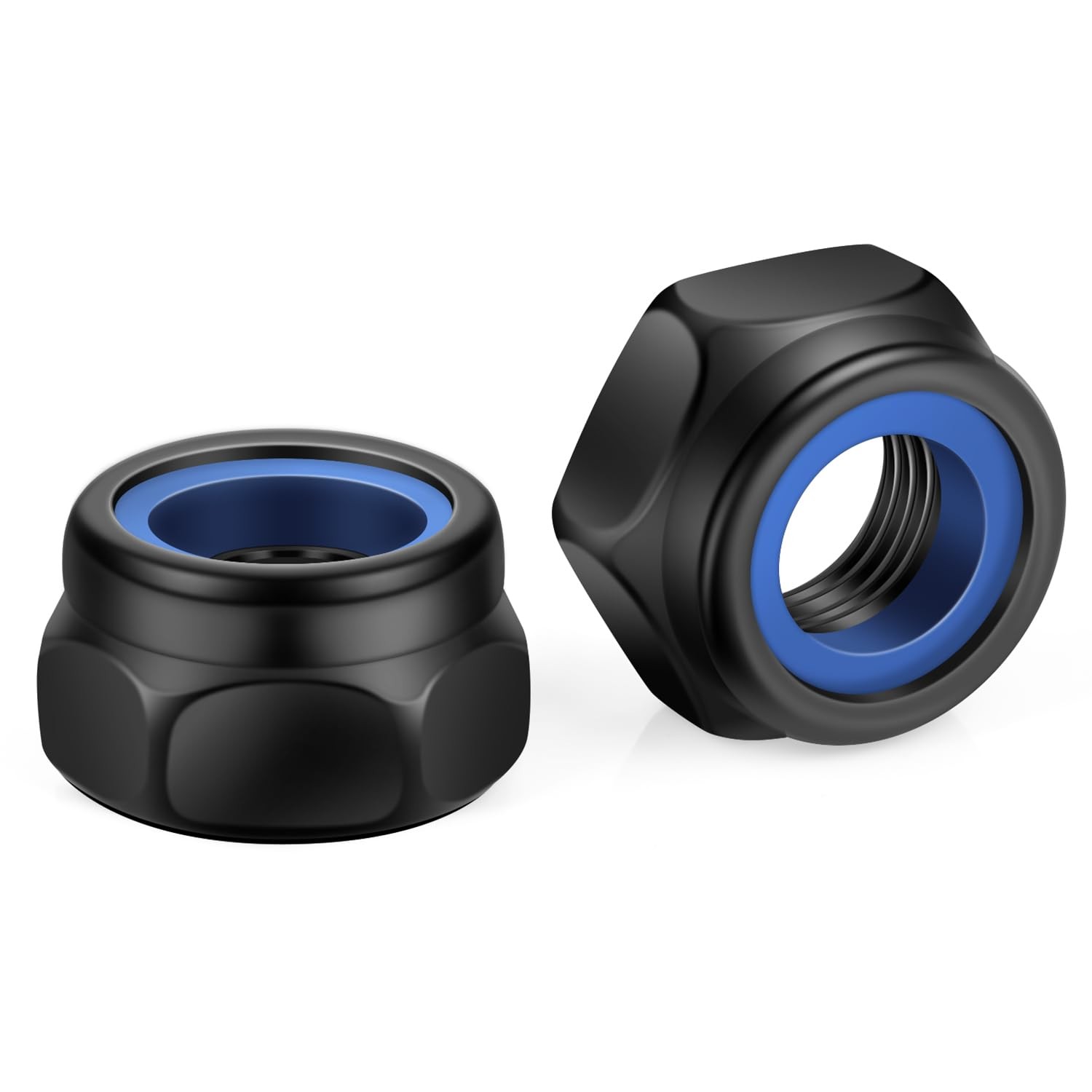 5/1618 Nylon Insert Locknuts Standard Inch Thread Hex Black Coating 50 PCS