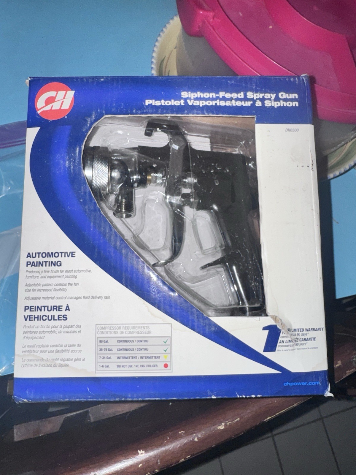 Campbell Hausfeld DH6500 Siphon Feed Paint Sprayer – NEW IN BOX