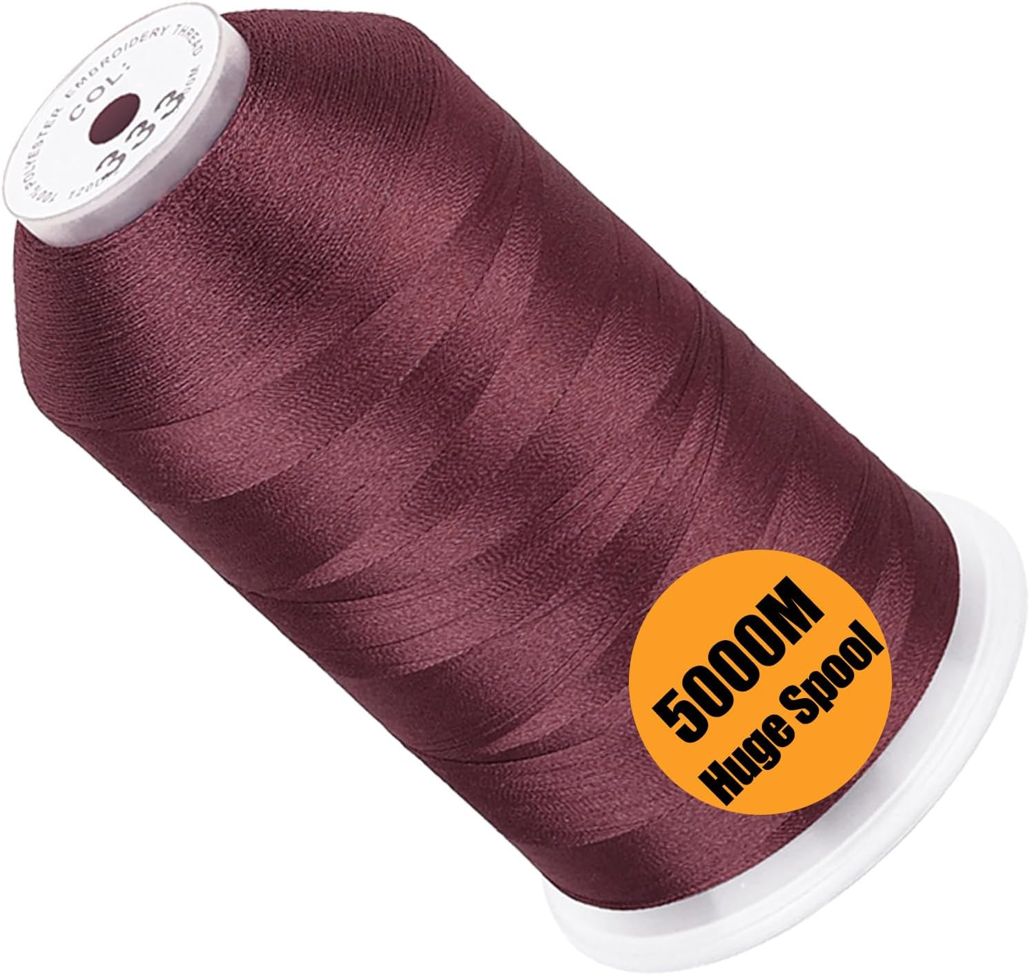 - Single Huge Spool 5000M Each Polyester Embroidery Machine Thread 40WT for Comm