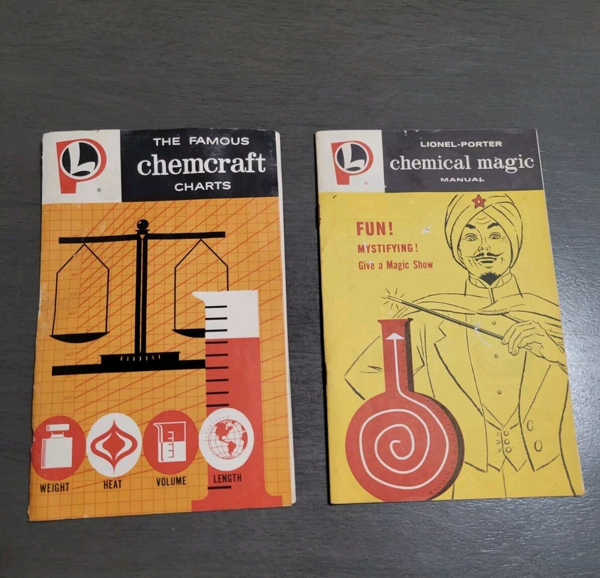Vintage Lionel Porter Chemcraft Famous Wall Charts & Chemical Magic Manual