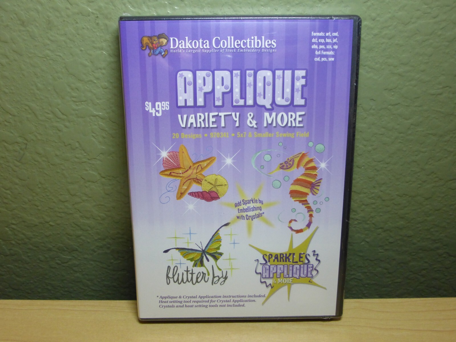 Dakota Collectibles Applique Variety & More Sparkles CD-ROM 5x7 Sewing Field New