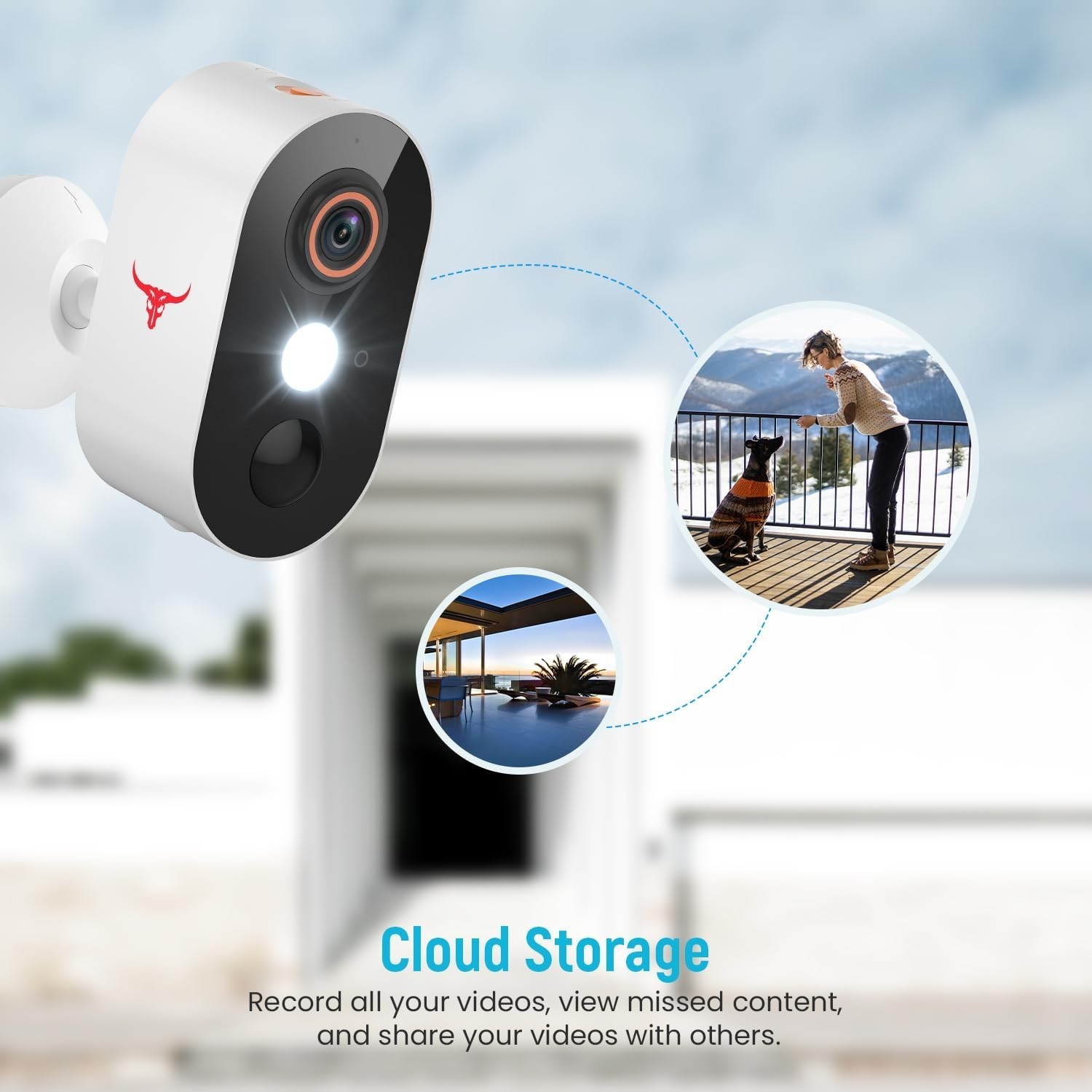 2 Pack Wireless Security Camera System Smart Night Vision Outdoor WiFi Cameras