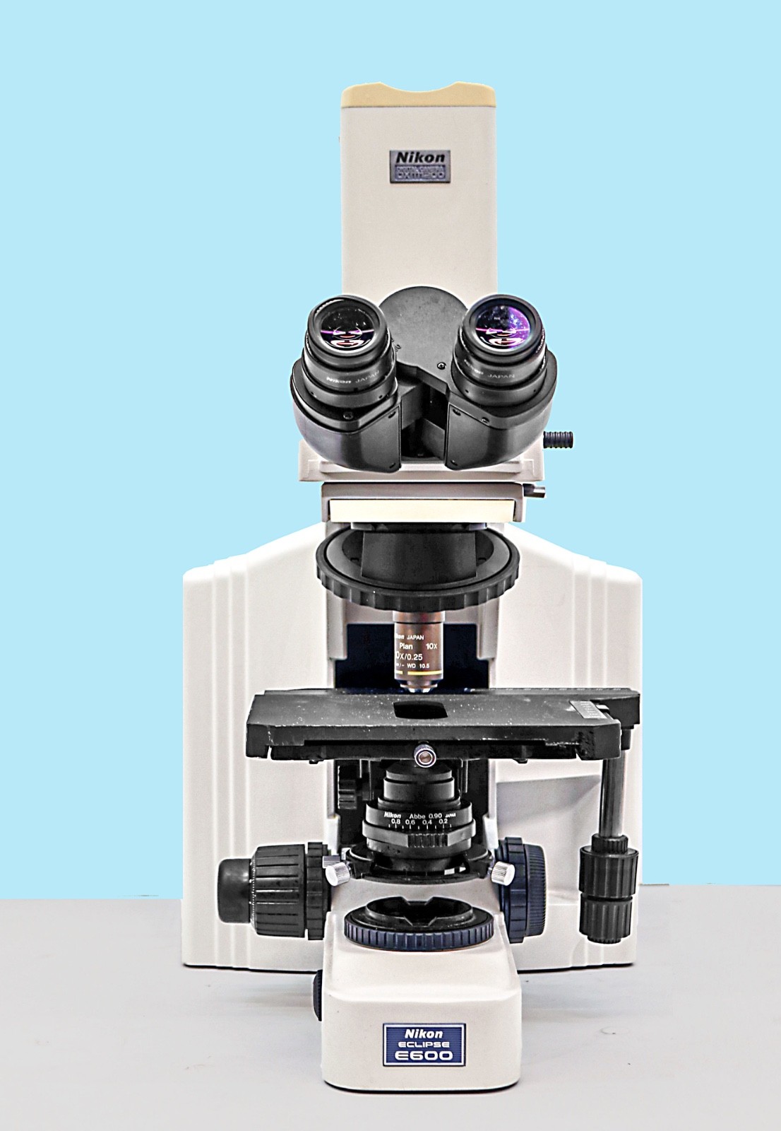Nikon Eclipse E600 Trinocular Research Microscope  & Video attachment