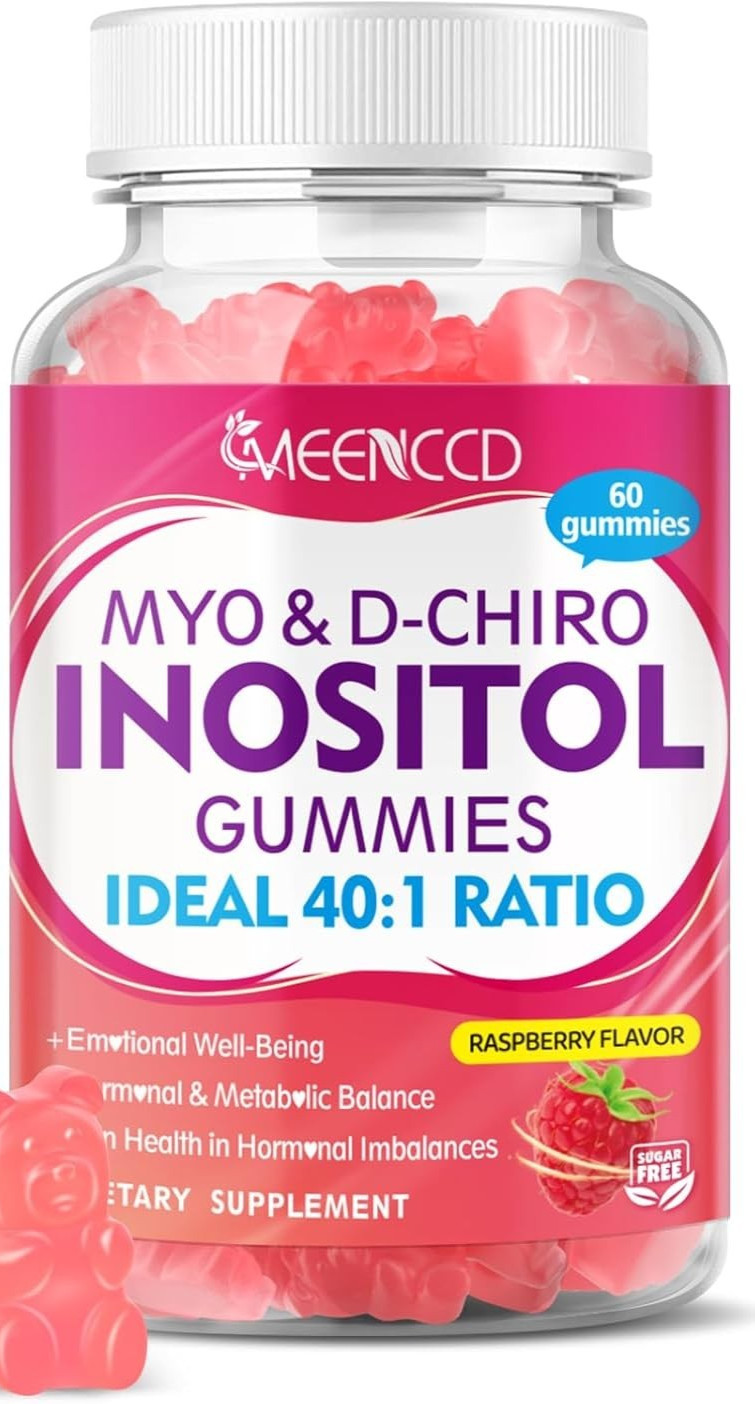 MEENCCD Myo-Inositol & D-Chiro Inositol Gummies, 40:1 Ratio Inositol