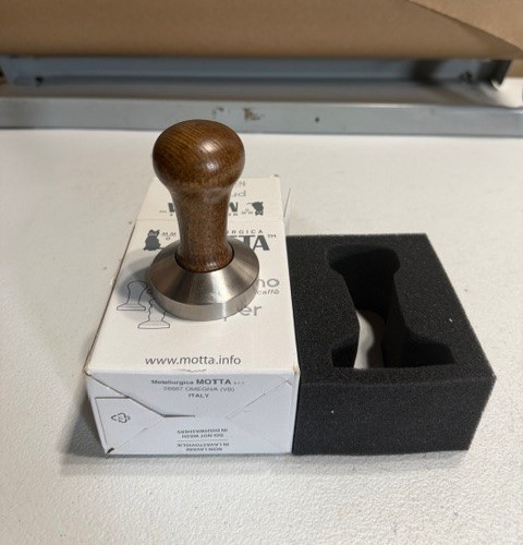 Metallurgic Motta Brown Beechwood Competition Tamper, 58.4 mm