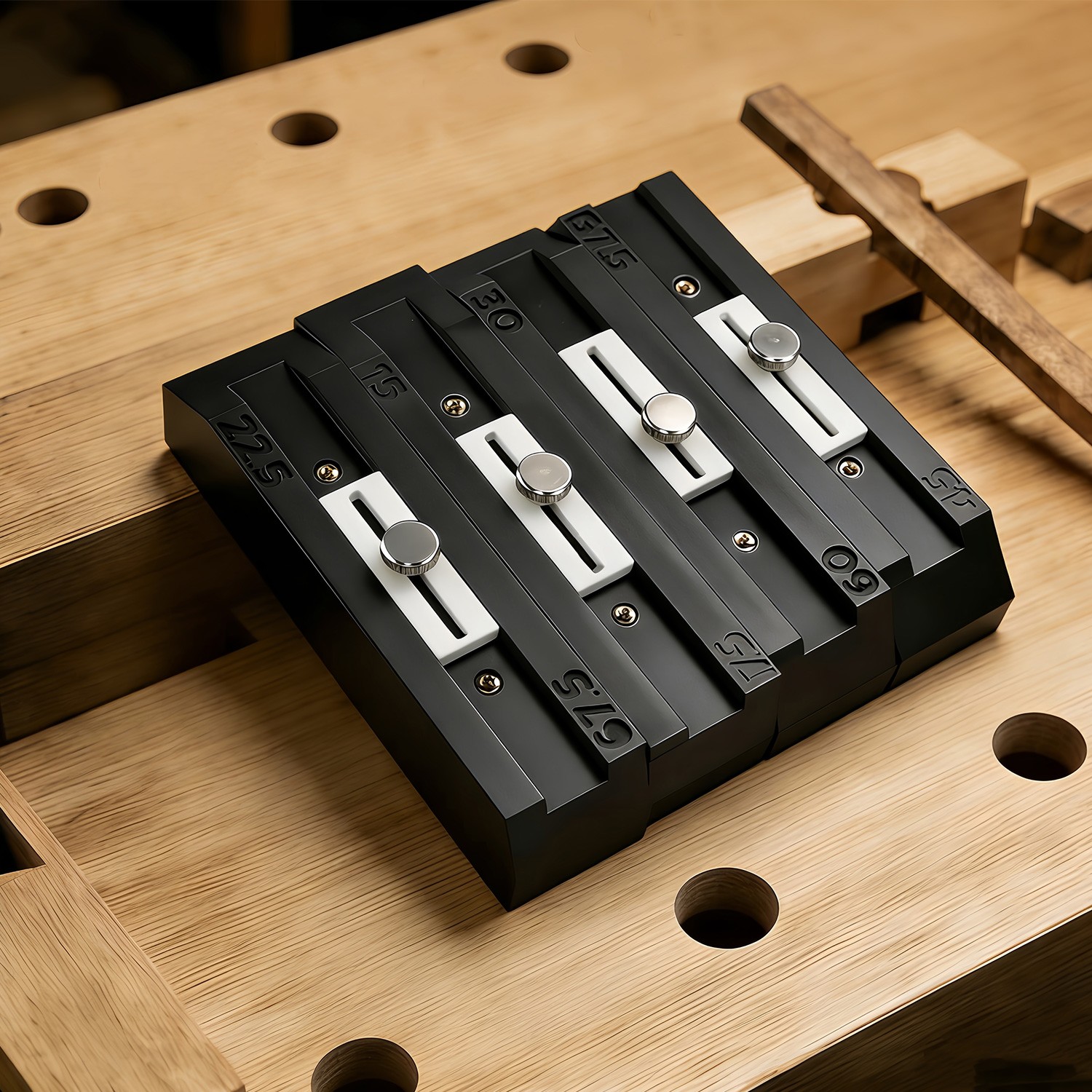 4PC Kumiko Joinery Jigs Multi Angle Guide Rail Woodworking Clamping Jig Tool Set