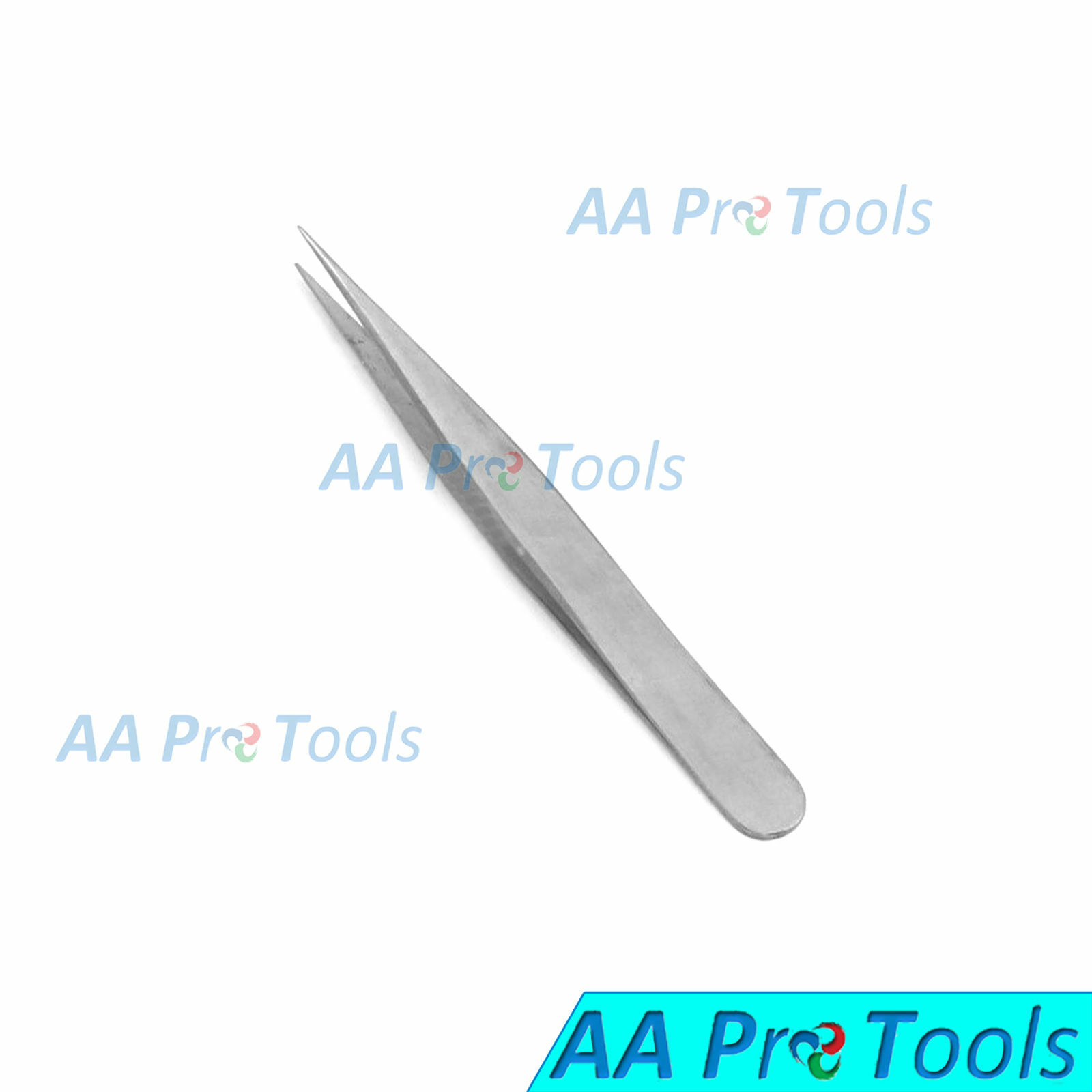 1 Stainless Steel Swiss Jeweler Style Smooth Fine Point Tweezers Economy Grade