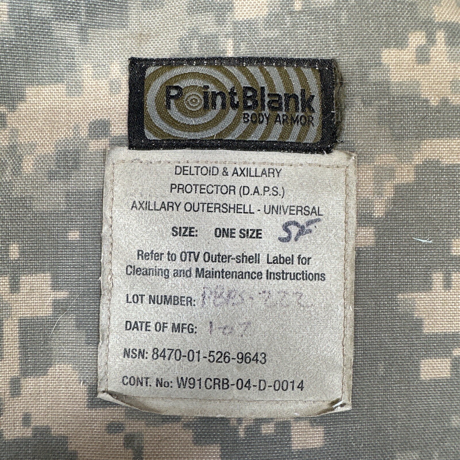 Point Blank Deltoid & Axillary Outershell and insert
